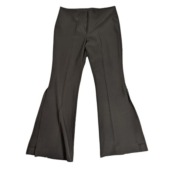 Y2K Vintage Sharagano Split Leg Flare Pants Black Size Large - Picture 1 of 9